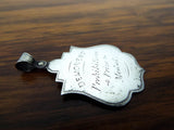 Antique Silver Religious 1886 Temperance Prohibition Medallion Medal Pendant