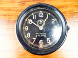 Vintage WW2 Chelsea Mark I Deck Clock Bakelite US Navy Black Face 1943 Mounted