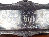 Antique Victorian 1800s Pewter Death Plaque ~ Jacob Kruiken 1892