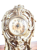 Antique Art Nouveau Brass Mantel Clock