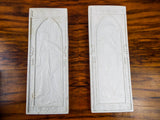 Antique Pair French Art Nouveau Alphonse Mucha Parian Plaques