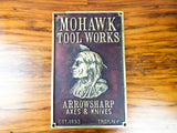 Antique Mohawk Tool Works Heavy Bronze Advertising Wall Plaque American Indian