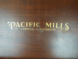 1900 Antique Advertising Pacific Mills Cotton Wood Display Case Salesman Sample