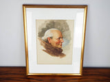 1903 Signed Watercolor Portrait Painting ~ Paul E Harney