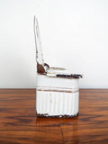 Antique French White Enamel Match Safe Holder