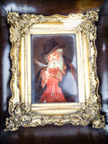 Antique Oil Painting On Porcelain 19th C after Georg Hom German Plaque Miniature