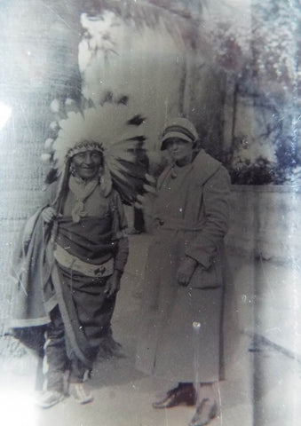 Antique Tintype of Native American Indian Chief