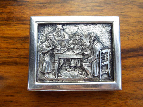 Vintage Religious Art Henryk Winograd Pure Silver HW999 Repousse Paperweight