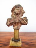 Antique French Art Nouveau Lady Mini Sculpture