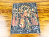 18th C Antique Religious Painted Icon Dormition Orthodox Art Mary Mother of God