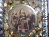 Antique Framed Photograph Commodore Nutt & Warren Sisters Victorian Celebrity