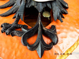 Antique 19th C Imperial German Hohenzollern Clock Wooden Eagle Black Forest