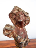 Antique French Art Nouveau Lady Mini Sculpture