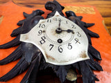 Antique 19th C Imperial German Hohenzollern Clock Wooden Eagle Black Forest