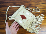 Vintage Western American Plains Indian Beaded Cheyenne Beaver Skin Medicine Bag