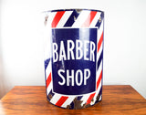 Vintage 1940s Advertising Enamel Barber Shop Corner Sign