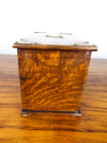 Antique English Wooden Oak Cigarette Box