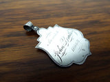 Antique Silver Religious 1886 Temperance Prohibition Medallion Medal Pendant