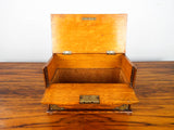 Antique English Wooden Oak Cigarette Box