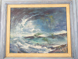 Vinatge Original Seascape Oil on Board Painting