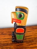 Vintage Eagle Totem Pole Sculpture by Cody Mathias