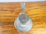 Antique German Cut Glass Pewter Lidded Stein