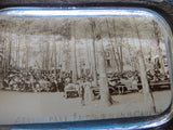 Antique Photo Glass Paperweight Tourist Gift