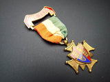 Antique Religious Temperance Army One Year TA Medal Edwardian Badge Ribbon Pin