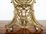 Antique Art Nouveau Brass Mantel Clock