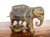 Vintage Cast Iron Elephant Figural Cigarette Roller 1920s Tobacciana Dispenser