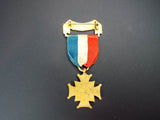 Antique Religious Temperance Army One Year TA Medal Edwardian Badge Ribbon Pin