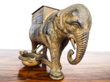 Vintage Cast Iron Elephant Figural Cigarette Roller 1920s Tobacciana Dispenser