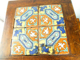 Antique Mission Style Tiled End Table California Tile Oak Side Tile