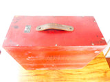 Antique 1901 L D Lothrop Wooden Red Box Fog Horn