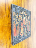 18th C Antique Religious Painted Icon Dormition Orthodox Art Mary Mother of God