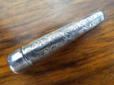 Antique Amber Silver Cheroot Holder & Case