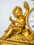 Antique French 19th C Aubert Klaftenberger Paris Louis XV Ormolu Mantel Clock