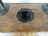 Antique Arts and Crafts Desk Inkwell Letter Rack Box