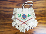 Vintage Western American Plains Indian Beaded Fringed Medicine Bag Satchel Purse