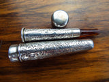 Antique Amber Silver Cheroot Holder & Case