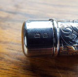 Antique Amber Silver Cheroot Holder & Case