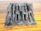 African Benin Cast Bronze Plaque Sculpture