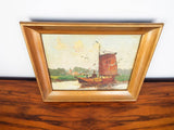 Antique Signed Seascape Oil Painting ~ Andreas Dirks