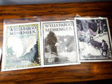 Antique Set 10 Wells Fargo Messenger Magazines WW1 Bank Memorabilia 1913 14 1915