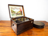 Antique 1900 German Symphonion Music Box plus 25 Discs