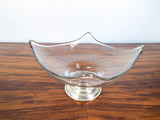 Vintage Art Glass Bowl with Sterling Silver Base