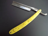 Antique Art Nouveau Barber Straight Razor Celluloid Handle