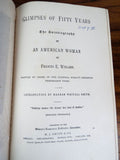 First Ed Vintage WCTU Glimpses of Fifty Years Frances Willard Helen M Stoddard