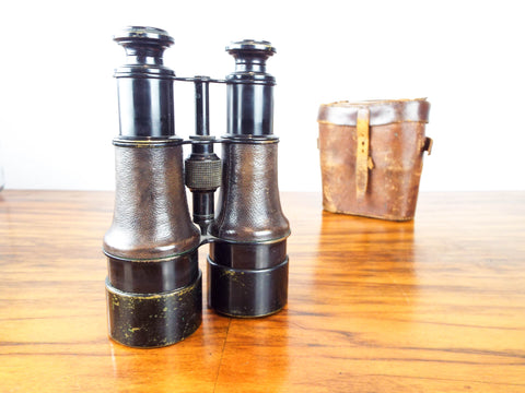 Antique British Military Cased Binoculars WW1 Era by Dollond, London