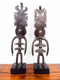 Vintage Patinated Bronze African Sculptures